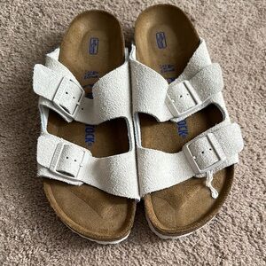 Birkenstock White Sandals with Adjustable Straps and Cork Footbed NWOT